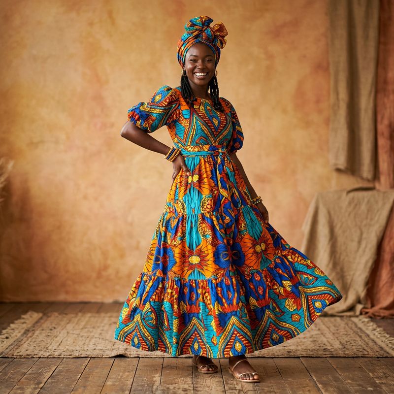 AI African Print Models example