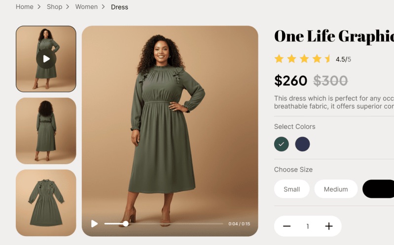 High-Quality Visuals in Just 20 Seconds — AI Plus Size Model